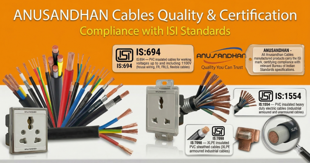 ISI marked cables BIS certified